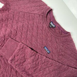 Patagonia Worn Wear Women’s Organic Cotton Quilt Crew Chicory Red Size M